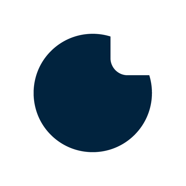 A monochrome geometric design of an eyeball; the National Association for Media Literacy Education's logo
